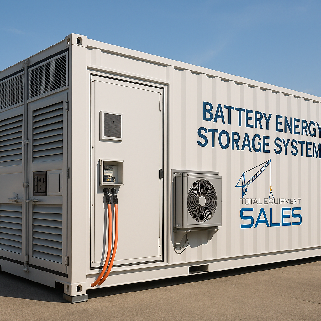 Hybrid generator and BESS powering a tower crane for reduced fuel and noise