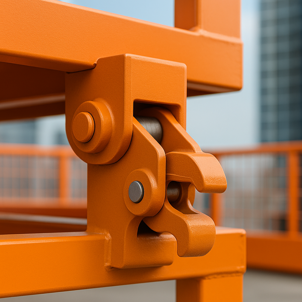 LD Quick Hitch system on Linc Deck loading platform for safe attachment and detachment"